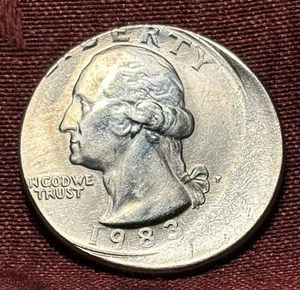 1983-P Off Center Mint Error, Washington Quarter, Free Shipping - Picture 1 of 6