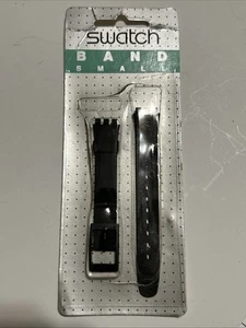 Vintage genuine SWATCH WATCH Band Black 15mm Small - New-open pkg. - Picture 1 of 3