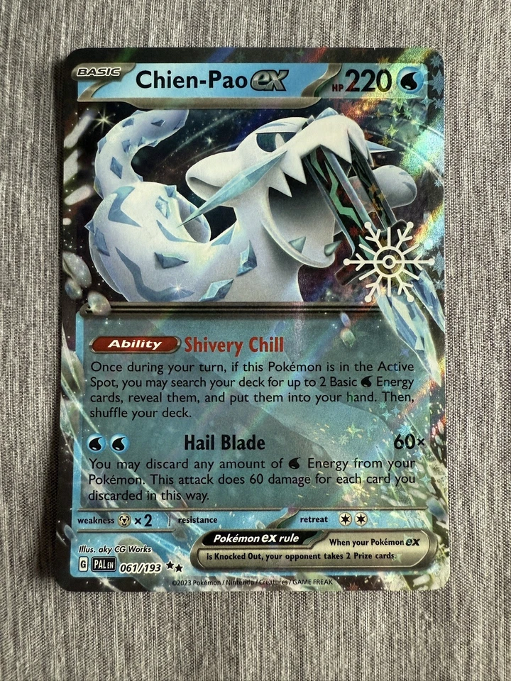 Chien-Pao ex Holiday Calendar Stamped 061/193 Pokemon Card - Image 1 of 2