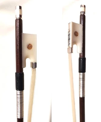 Arco para violín A. R. Sandner de colección 4/4, rana cuerno de buey, bobinados de ley Foto 1 de 4