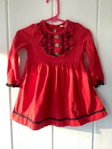 Matilda Jane rot Rüschen Zucker Pflaume Kleid Mädchen Größe 12-18 Monate gebraucht, in einwandfreiem Zustand - Bild 1 von 5