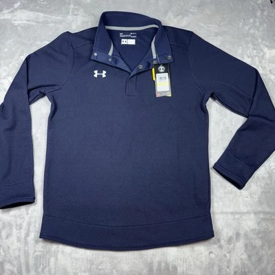 Under Armour Para Hombres Talla M Azul Marino ColdGear Storm 1/4 Snap Manga Larga Tejido Waffle Foto 1 de 4