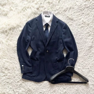 Excelente Estado ESTILO LATINO Azul Marino Primavera/Verano Seda Algodón Talla 42 - Imagen 1 de 9
