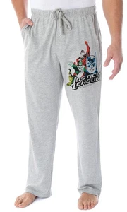 Pantalones de pijama para dormir de superhéroes de la Liga de la Justicia de DC Comics para hombre - Imagen 1 de 4