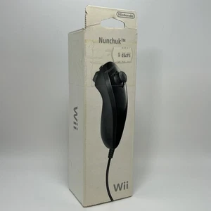 Genuine Nintendo Wii U Black Nunchuck Remote Accessory RVL 004 Brand New Boxed - Picture 1 of 15