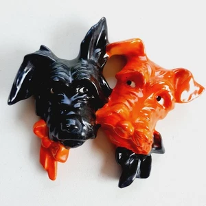 Seltene Goebel Hummel Scottish Terrier schwarz & orange Wandrelief TMK-1 Kronenmarke - Bild 1 von 13