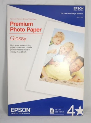 20 Sheets Epson Glossy 13" x 19" Premium Photo Paper S041289 - Image 1 of 2