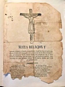 PLIEGO DE CORDEL,ALAVA, LA GURADIA, CRISTO DEL CONSUELO, ed. Bilbao. 1856 - Imagen 1 de 2
