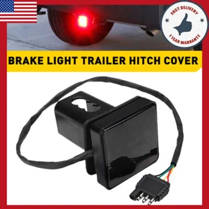 2" Smoked 15-LED Brake Light DRL Trailer Hitch Cover Fit Towing & Hauling - Picture 1 of 24