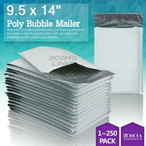 #4 9.5x14 (9.5x13) Poly Bubble Mailer Padded Envelope Shipping Bag 25,50,100 Pcs - Picture 1 of 18