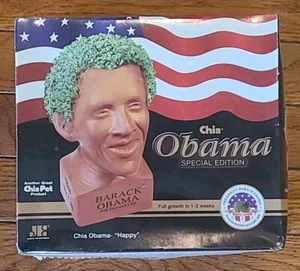 2009 Chia Pet Special Edition Barack Obama “Happy” - Picture 1 of 3