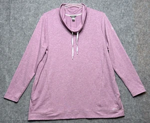 Eddie Bauer Sweatshirt Womens 2XL Purple Active Cowl Yoga Comfy Stretchy Travels - Picture 1 of 13