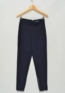 Alexander McQueen McQ Luxury Navy Blue Wool Jeggings Pants Size 42 Made in Italy - Picture 1 of 14