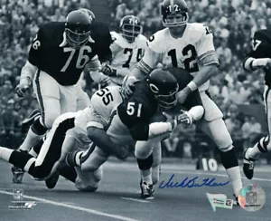 DICK BUTKUS AUTOGRAPHED/SIGNED CHICAGO BEARS 8X10 PHOTO VS PITT 21228 FAN - Picture 1 of 1