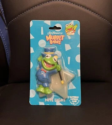 De colección Jim Henson Muppet Bebés Kermit Rana Noche Luz Felicidad Expreso Raro Foto 1 de 2