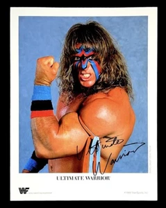 WWE ULTIMATE WARRIOR ORIGINAL 8.5X11 FACSIMILE PROMO PHOTO FROM 1989 VERY RARE - Picture 1 of 1