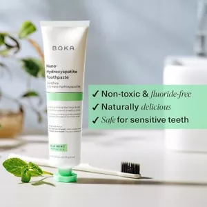 Boka Ela Dentifricio Naturale alla Menta, Nano-Idrossiapatite per Remineralizzare, Sensit - Foto 1 di 9
