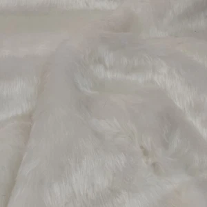Premium Short Pile Faux Fur Fabric - White - P800 / YF80 - Picture 1 of 3