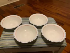 Juego de 4 cuencos de cereales para ensalada de sopa Corelle COUNTRY ACIANO 7 1/4" borde rosa azul - Imagen 1 de 9
