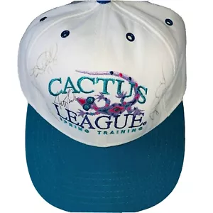 Vintage MLB Spring Training Hat Cactus League With Players Signatures Peoria Az - Picture 1 of 12