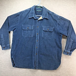 Claybrooke Outdoors Corduroy Blue Jacket Long Sleeve Vintage XL - Picture 1 of 6