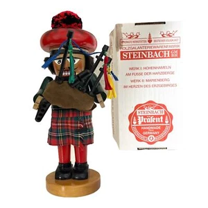 VTG Steinbach Germany SCOTTISH NUTCRACKER Chubby Bagpiper Kilt Wood S973 Box - Picture 1 of 11