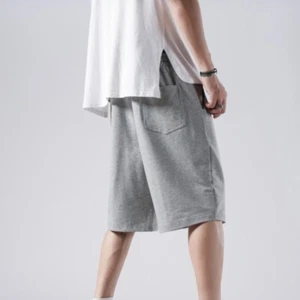 Mens Loose Fit Shorts Elastic Waist Half Pants Casual Sports Jogging Beach Baggy - Picture 1 of 12