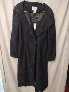 White House Black Market XS Lace On Satin Black Jacket Single Button - Bild 1 von 6