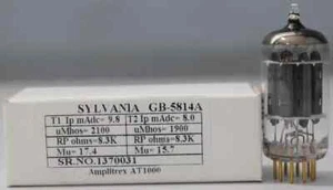 GB-5814A SYLVANIA Top "O" Getter Gold Pin Made in USA Amplitrex Tested - Picture 1 of 6