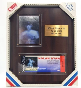Nolan Ryan Texas Rangers Tribute and Ticket Plaque Baseball MLB - Picture 1 of 4