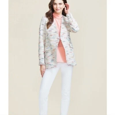 Blazer Pearl by Lee Rose Tweet Talla 8 Chaqueta Doble Botonadura Forrada Multicolor A14 Foto 1 de 4