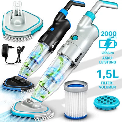 tillvex Poolsauger Handsauger Bodensauger Reinigungsset Akku Poolreiniger Vakuum