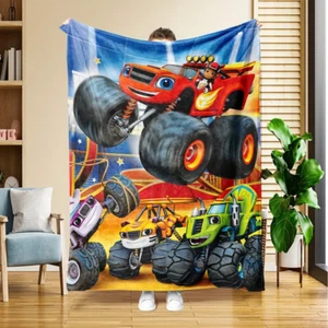 Cartoon Truck Flannel Throw Blanket Warm Soft For Couch Bed Sofa Car S-L - Picture 1 of 4