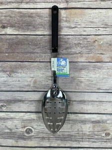 Vintage Ekco Metall Löffel mit Schlitzen schwarz Kunststoffgriff N.O.S. - Bild 1 von 8