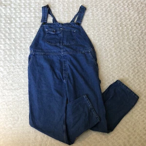 Vintage Key Bib Overalls XL Jean Blue - Picture 1 of 9