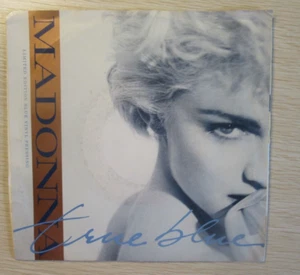 MADONNA TRUE BLUE 45 7" PIC SLEEVE PICTURE BLUE COLORED VINYL - Picture 1 of 2