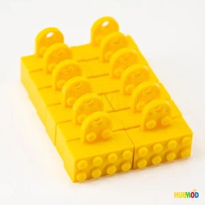 12-Pack Lego Yellow Magnet Brick Minifigure Stand Figure Display Base NEW - Picture 1 of 4