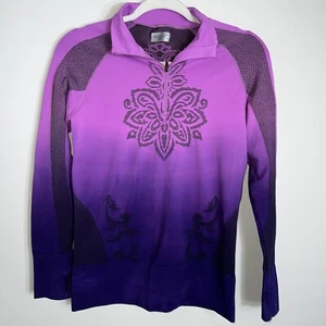 Athleta Twist 1/4 Zip Pullover Jacket-Purple Ombre-Thumbholes-Medium - Imagen 1 de 6
