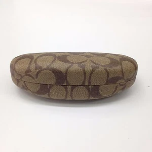 Coach Original Sonnenbrillenetui braun Monogramm Hartschalenetui Größe L - Bild 1 von 6