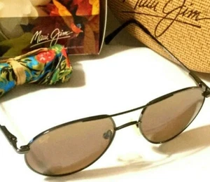 GAFAS DE SOL MAUI JIM COMMODORE Monturas de metal oscuro con lentes polarizadas de bronce - Imagen 1 de 7
