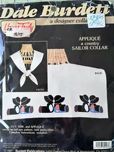 Applique a Country Sailor Collor Dale Burdett 1987 - Picture 1 of 3