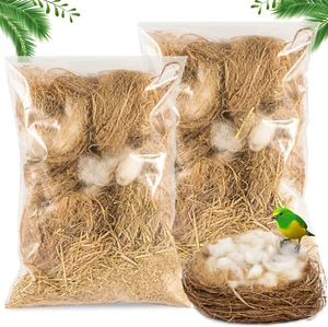 2 Pack Bird Nesting Material - Bird Nests Bedding Hummingbird Nesting Material M - Picture 1 of 12