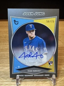 2023 Topps Brooklyn Collection Josh Jung Rookie On-Card Auto Black Parallel /75 - Picture 1 of 2