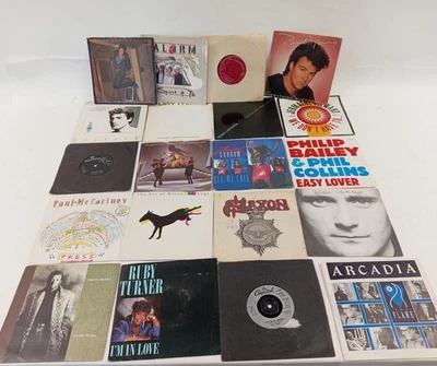 Bundle of 20 Vintage 7-inch Vinyl Records 1980s Pop Rock Soul Singles 45 Speed - Image 1 of 4
