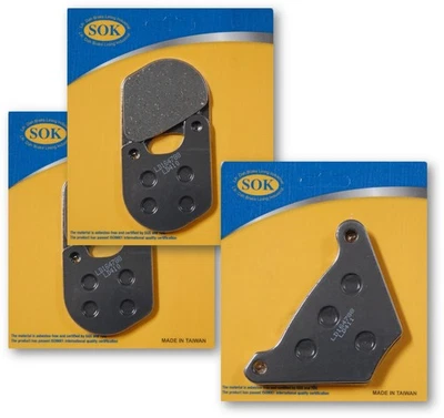 Pastillas de freno delanteras y traseras aptas para Harley Davidson FXE Super Glide 1978-1981 FXE Foto 1 de 2