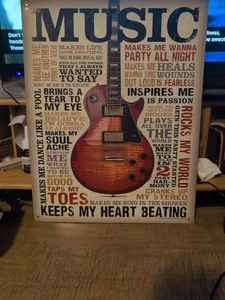 Music Keeps My Heart Beating Blechschild - Bild 1 von 7