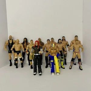 WWE Mattel Basic Figur 13 Stück - Rock, Cena, Rey, Hardy, Batista, Big Show - Bild 1 von 4
