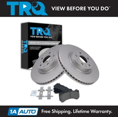 TRQ Front Brake Pad & Rotor Kit Fits 2018-2022 Chevrolet Camaro - Image 1 of 4
