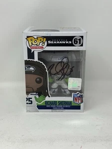 RICHARD SHERMAN AUTOGRAFO FIRMATO FUNKO POP SEATTLE SEAHAWKS PSA/DNA COA RARO - Foto 1 di 7