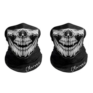 Skull Face Mask Neck Scarf Bandana, Windproof Breathable Unisex Face Cover fo... - Picture 1 of 8